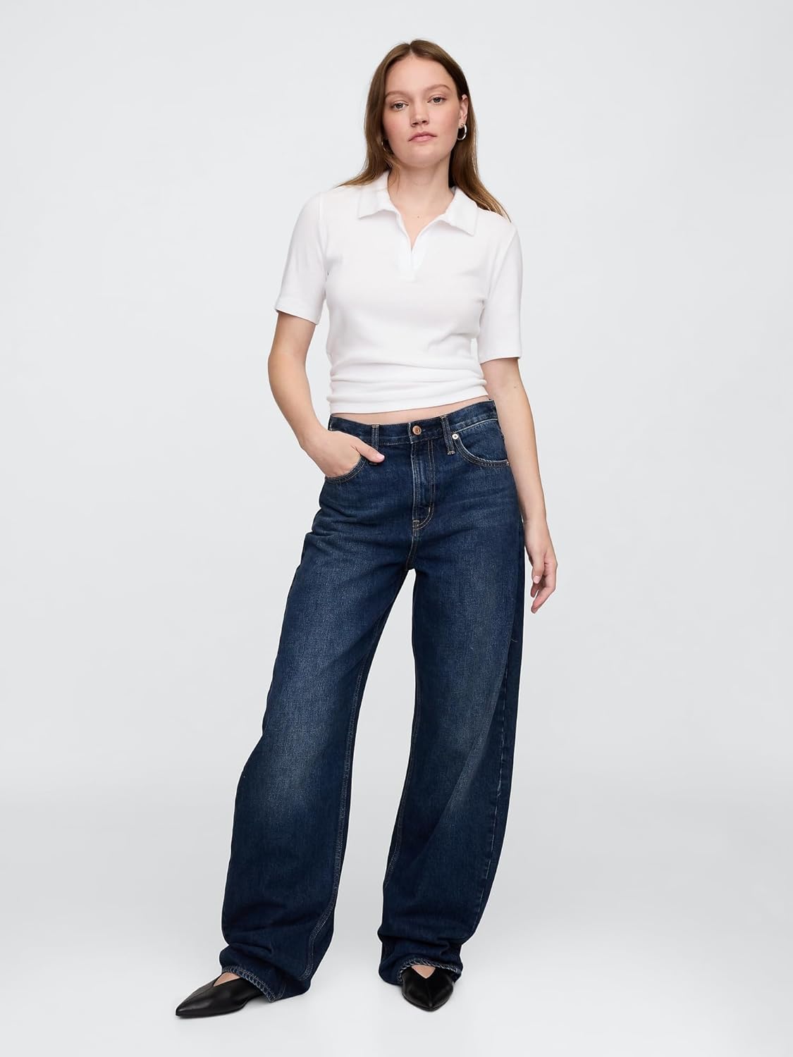 Gap Womens Short Sleeve Polo - Image 3