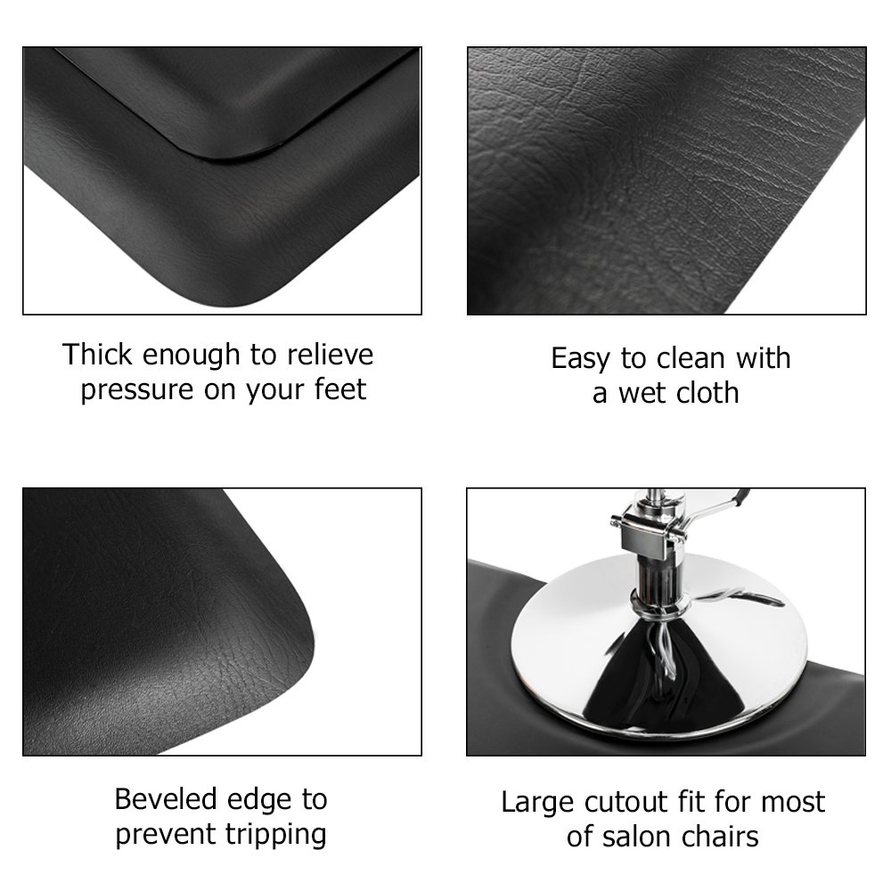 3' x 5' - 5/8'' Thick Salon Anti Fatigue Mat for Hair Stylist, Rectangle Comfort Barber Shop Beauty Floor Mats Under Styling Chair : Beauty & Personal Care