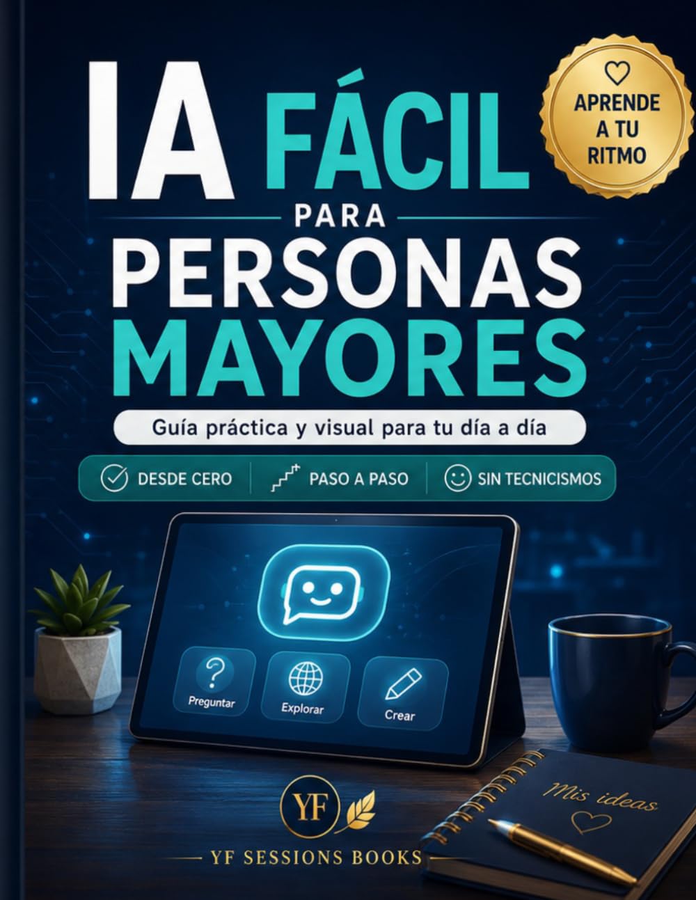IA Fácil para Personas Mayores: Guía práctica y visual para usar la inteligencia artificial en tu día a día sin miedo