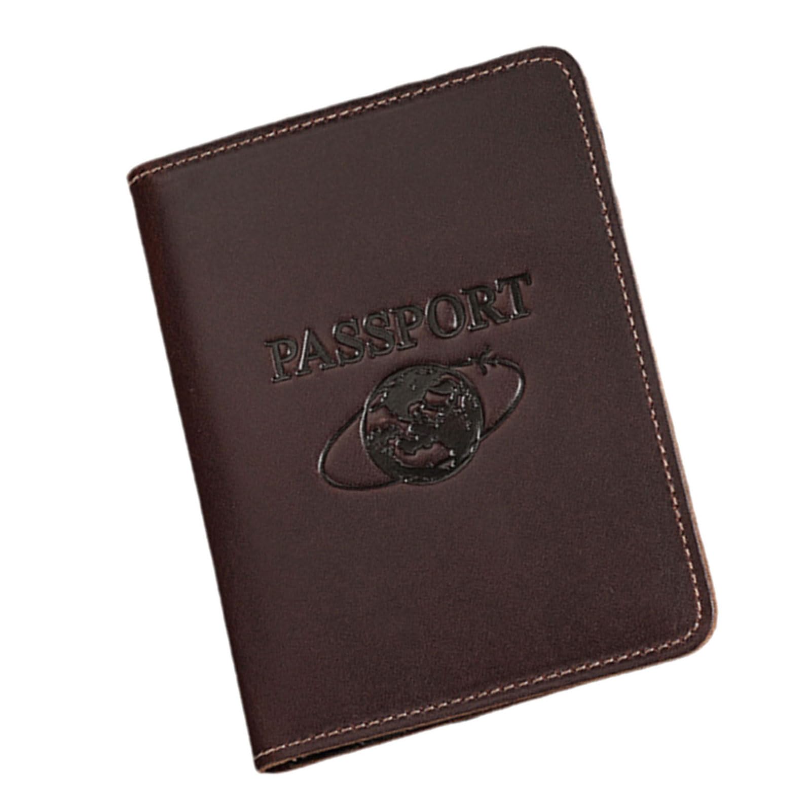 Protector de pasaporte con bloqueo para mujeres y hombres, seguro para documentos de viaje y almacenamiento de tarjetas, fundas para pasaportes, Coffee, Belleza masiva