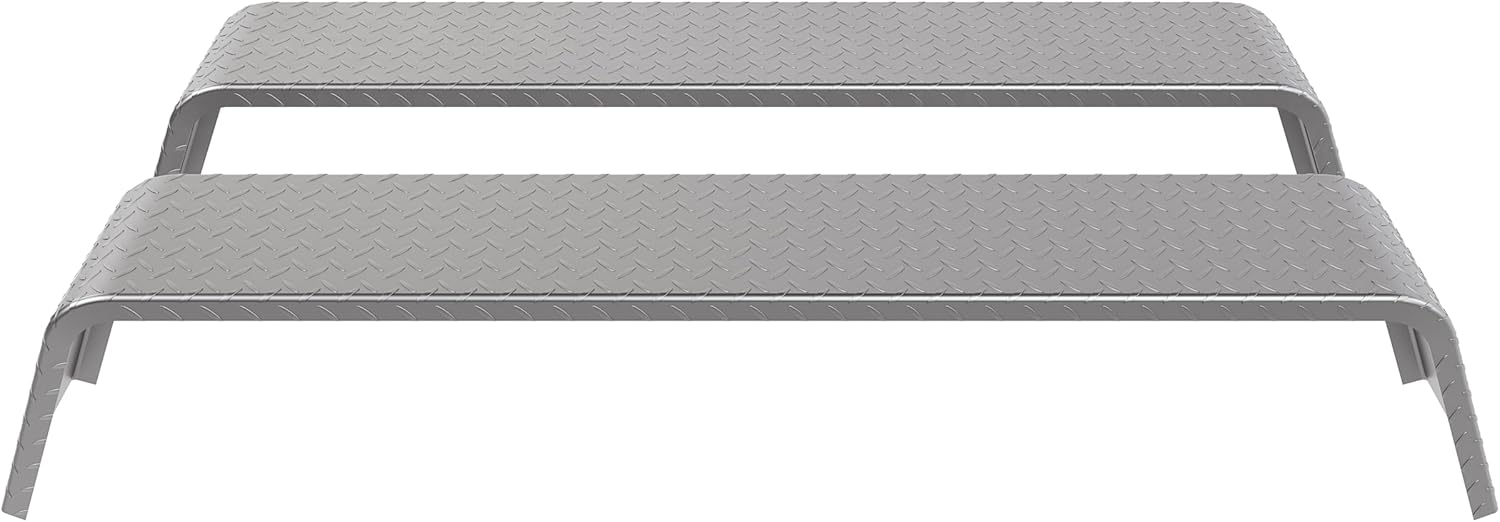 ECOTRIC Tandem Axle Trailer Fenders 72-7/8"x10-1/4"x13" Fit for 13"-15" Tires Compatible with Car Hauler Cargo Utility Landscape Trailer Diamond Tread Plate Q235 Steel 2 Pcs