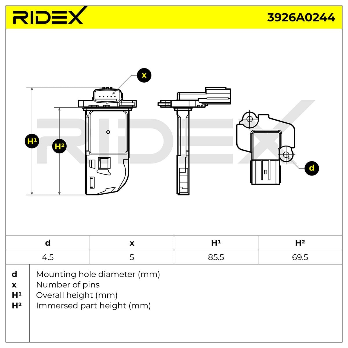 RIDEX DEBIMETRO 3926A0244