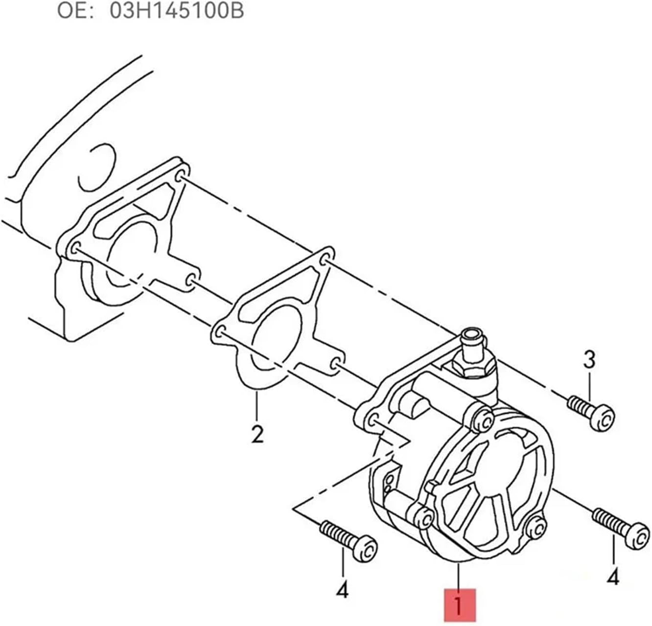 Car Parts Engine Brake Vacuum Pump 03H145100B Compatible With Q7 3.6L Touareg 2007-2010 Passat Variant 2006-2008
