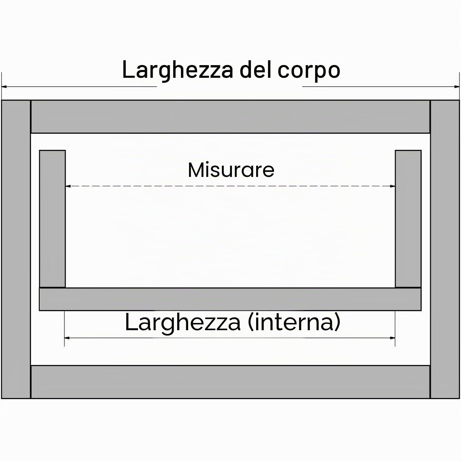 ORGA-BOX Portaposate Junker Slim 825 x 476 mm grigio lava con struttura perlata per armadi 90 cm inserto per cassetti da cucina SO SLIM