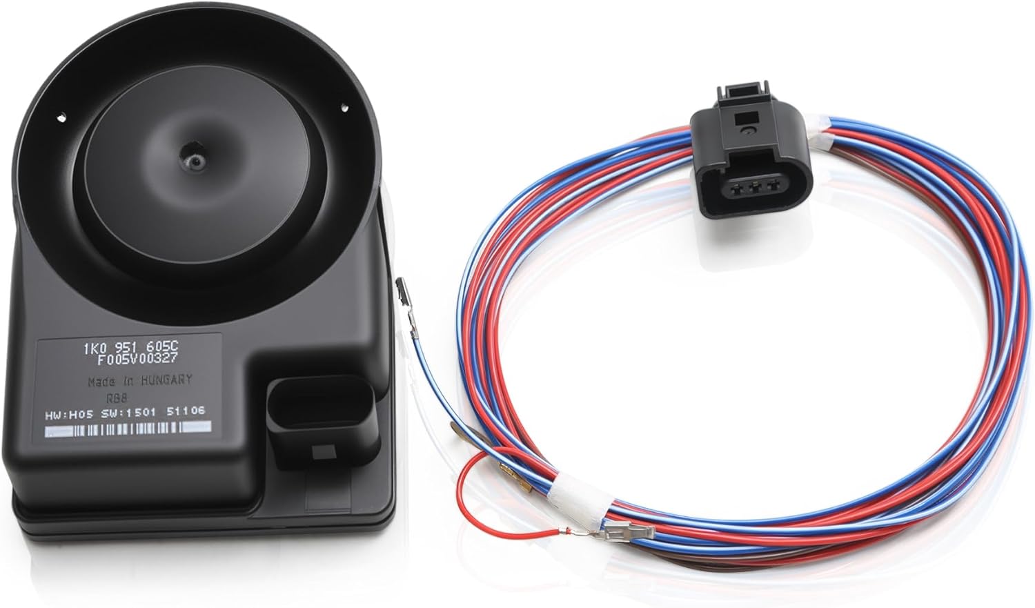 1K8951605B 1K0951605C Anti Theft Alarm Siren Horn Set Compatible with VW Golf Jetta Tiguan Beetle CC Eos GTI Touareg Audi A3 A4 A5 A6 A7 A8 Q3 Q5 Q7 TT RS5 Skoda Seat
