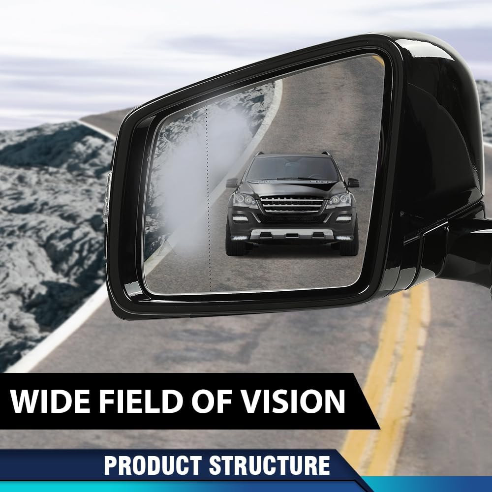 PIT66 Rear View Side Mirror Assembly Black Power Puddle Blind Spot Compatible with Benz M GL Class ML63 ML350 ML300 ML500 W164 X164 GL350 GL450 GL550 2005-2011 1648105193, 1648104693
