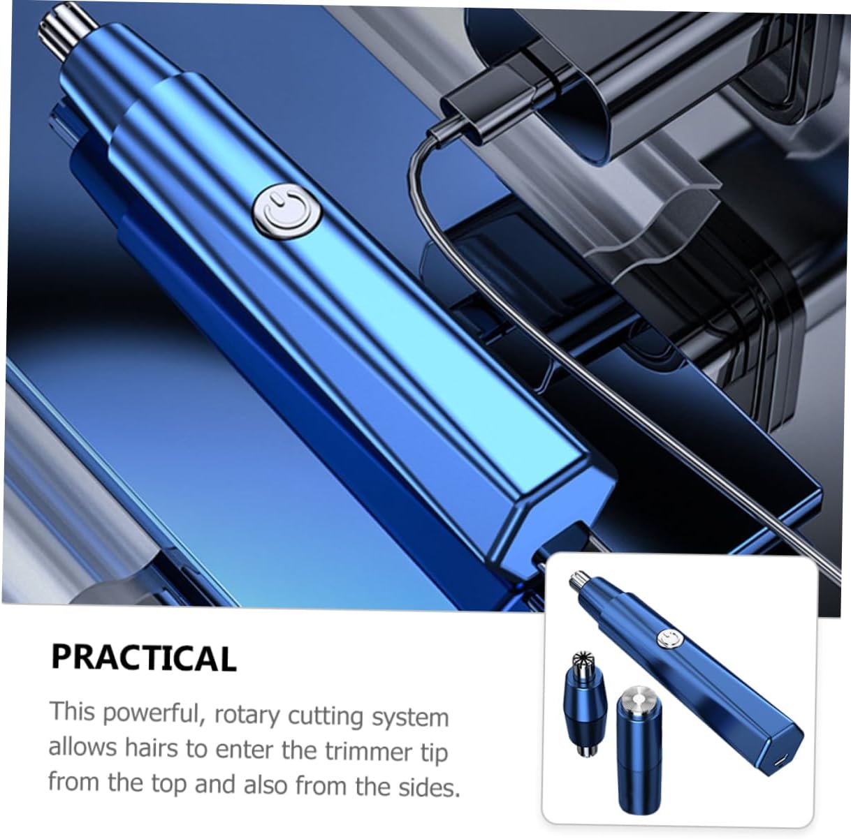 FRCOLOR 2sets Electric Eyebrow Nose Hair Trimmer Ear Hair Remover Precision Blades Compact Design Grooming Tool for Men and Women