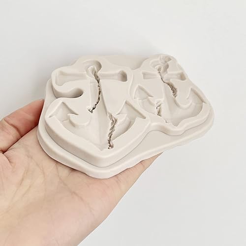 Miniatura 8 de Moldes de silicona de anclaje, molde de fondant de cuerda, chocolate pirata para cuerda pirata, gancho de barco, timón, arcilla de resina