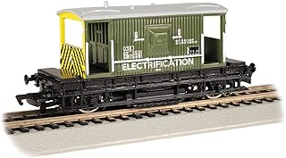 Bachmann Trains - British Brake Van Track Cleaning CAR - DEPARTMENTAL #LDB952490 (Electrification) with International Style Hook & Loop couplers - HO Scale (74904)