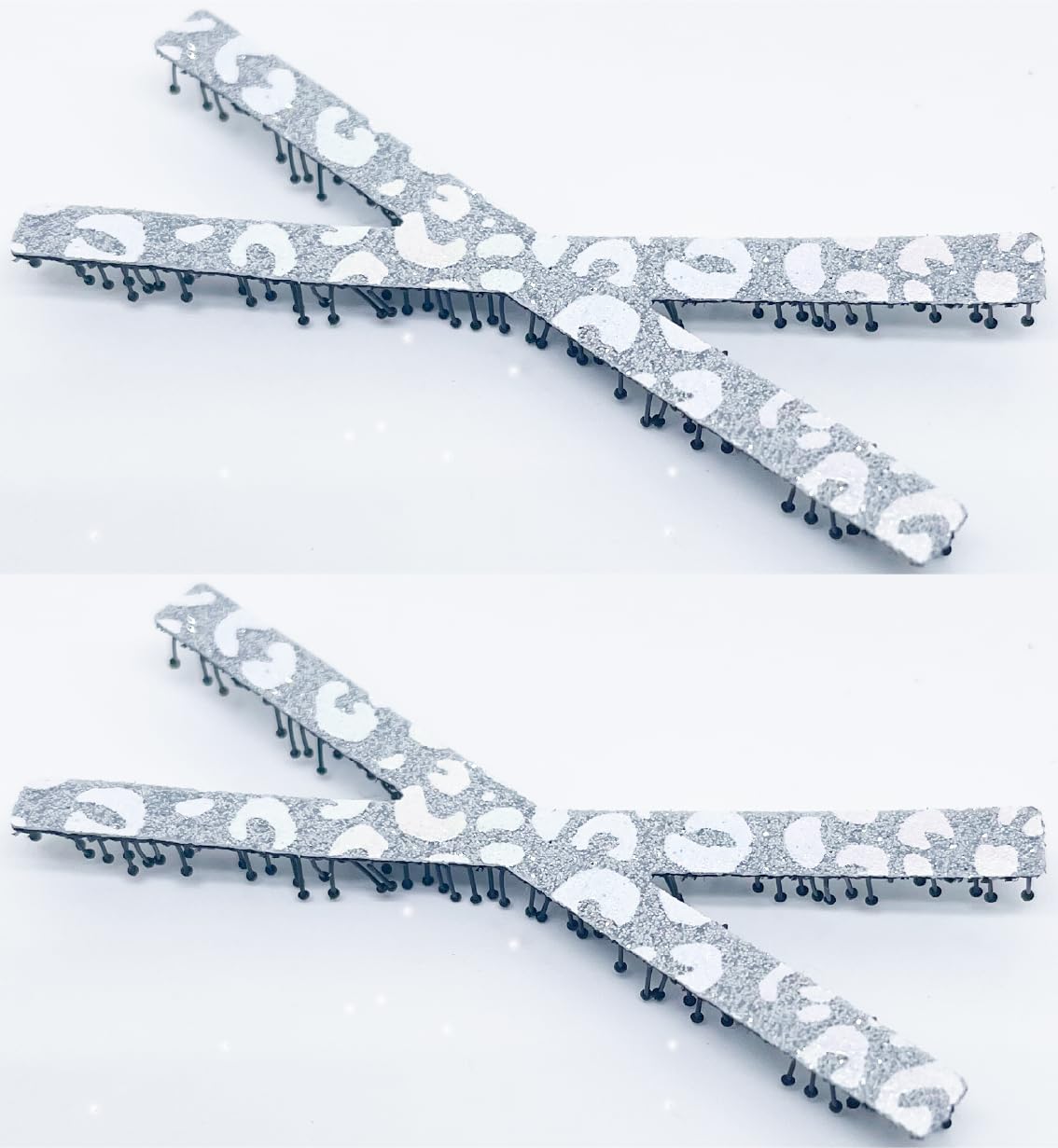KAMIPITA Glitter Cross(X),Glittery material sparkling cutely) Non-marking Hair Clip, Hairpins