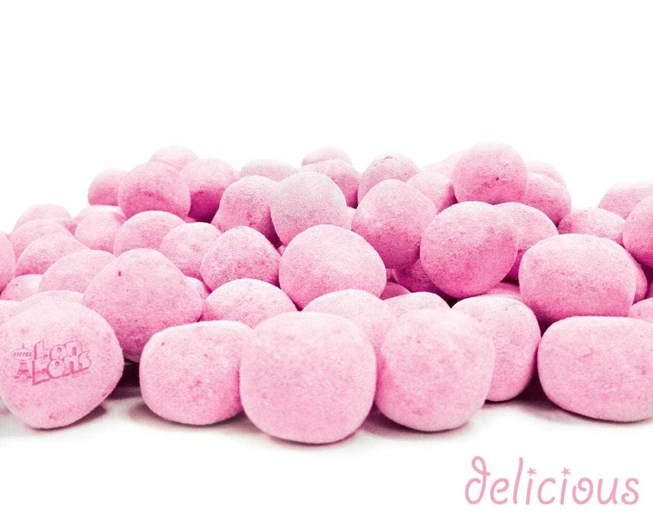 Eiffel Bon Bons 1.25oz 8 Bag Variety Snack Pack, French Candy (4 Strawberry, 4 Blue Raspberry)