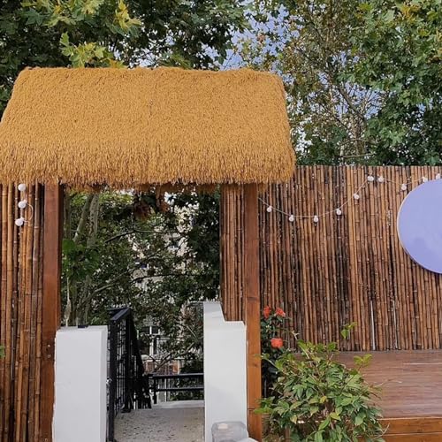 Rollo de paja artificial de palma sintética estilo mexicano para jardín y bar 4