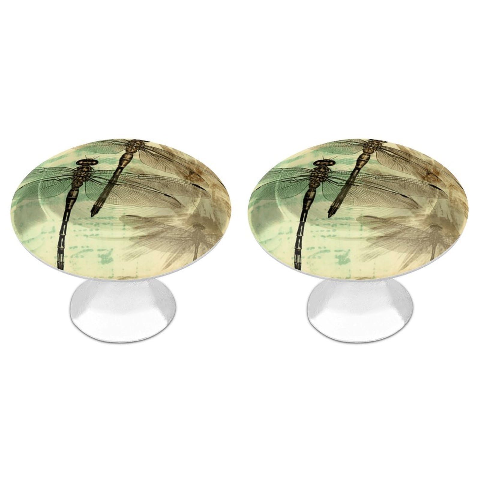 Vstadank Style Dragonfly Dragonflies Vintage Drawer Knob Round Dresser Sturdy Drawer Pulls With Mounting Screws Kitchen Stainless Steel Modern Decorative Handles For Cupboard Closet Bathroom