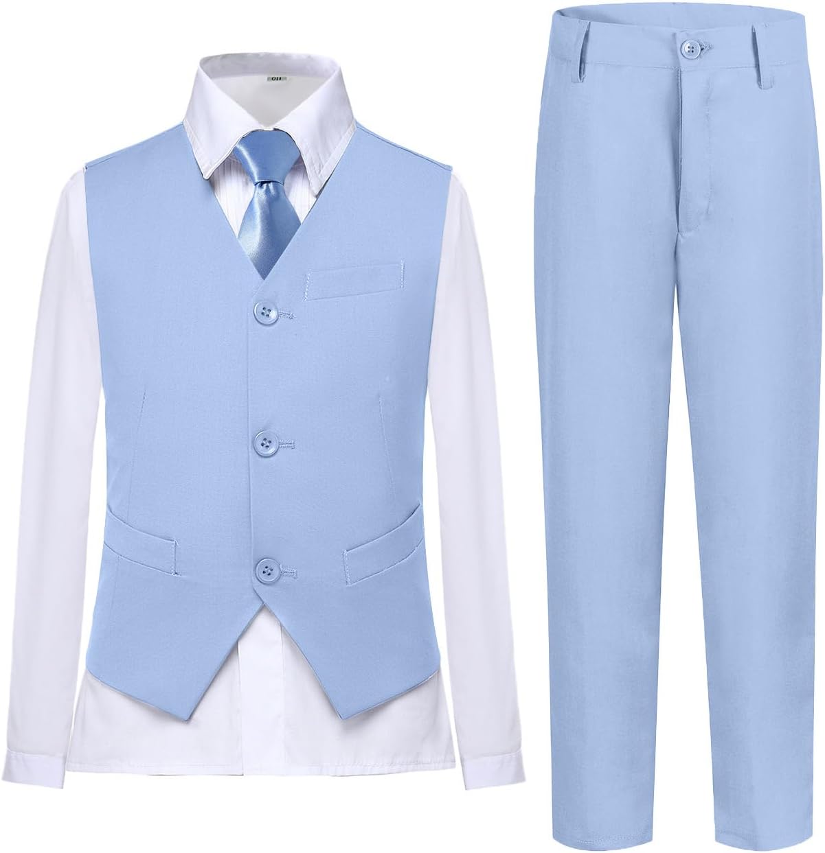 Boys Vest Set Formal Dress Suit (Lycody) - Vest, Pants, Shirt, Tie