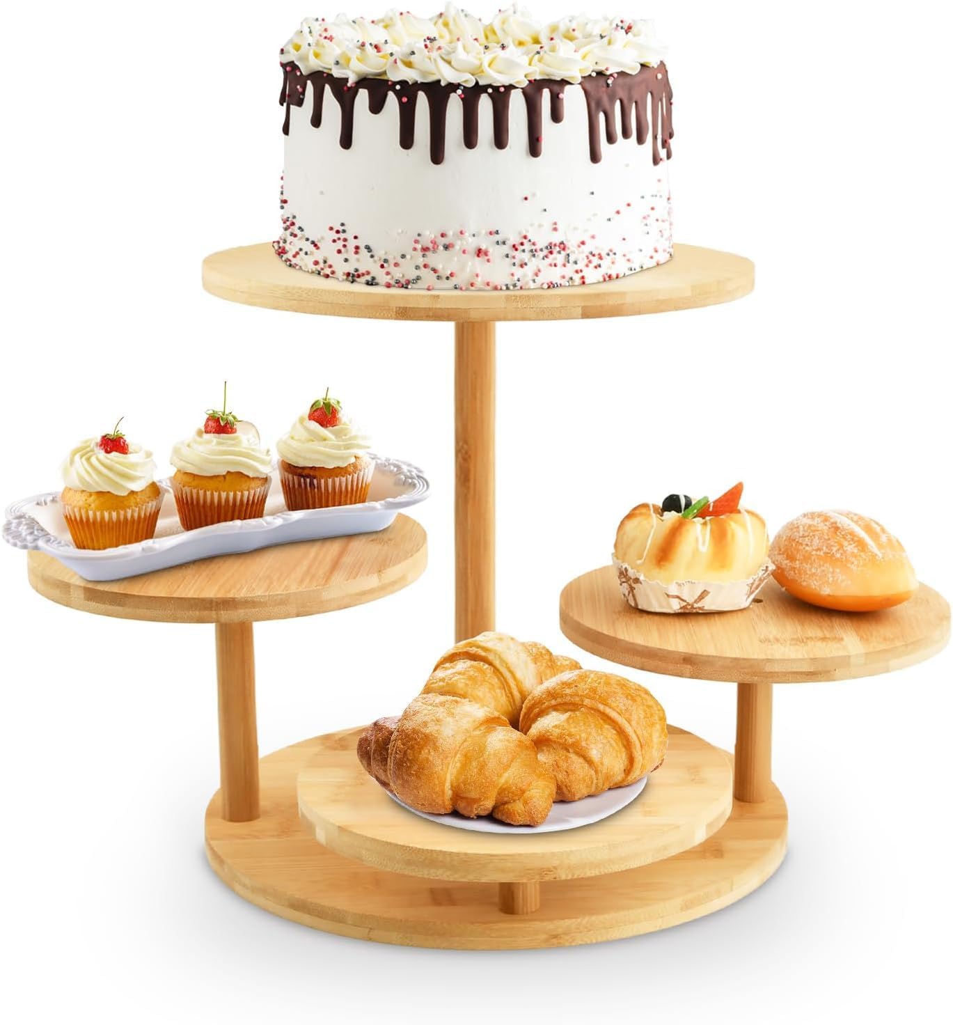 Alzata in Legno 4 Livelli per Cupcake - Ecofocet