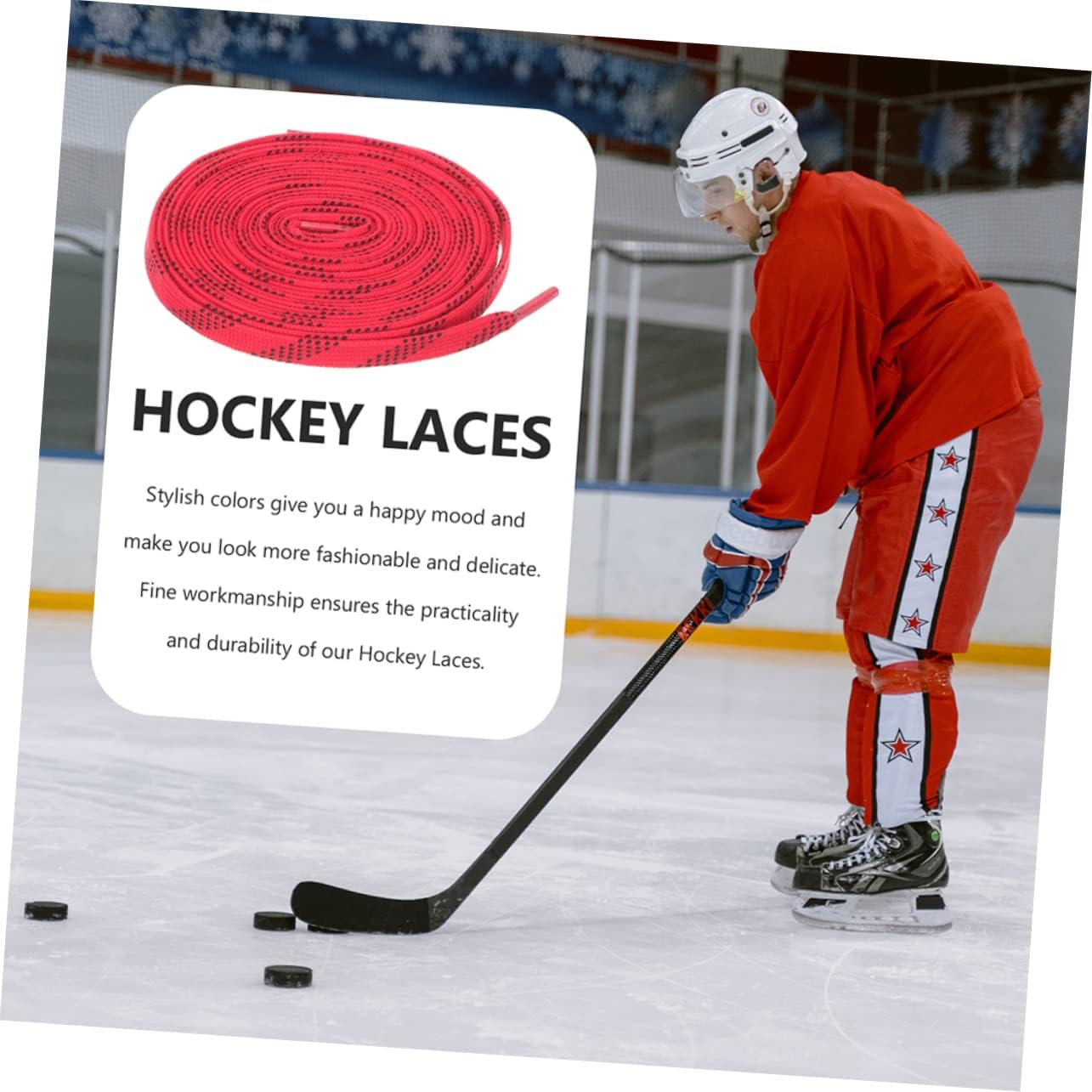 Healifty 2 Pairs Hockey Laces Hockey Skate Shoelaces for Sports Roller Skates and Skiing Shoes Lightweight and Wear Resistant Replacement Laces
