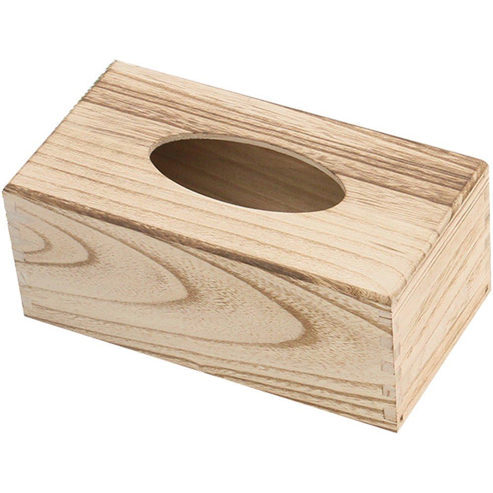 Wooden Tissue Dispenser Box, Rectangle Tissue Holder Tissue Box Cover Large Wipe Dispenser Wet Wipe Case Napkin Holder for Table