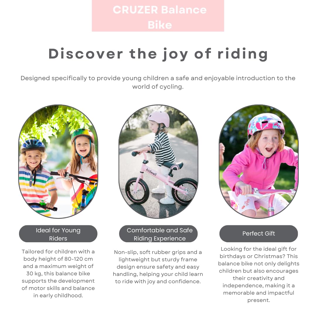 COIL Fahrrad-Laufrad Cruzer Puky Laufrad für Kinder ab 1 Jahr - 12-Zoll Eva-Reifen, Langlebiger Stahlrahmen, Höhenverstellbarer Sattel und Lenkrad, Leichtgewicht, Sicher und Robust