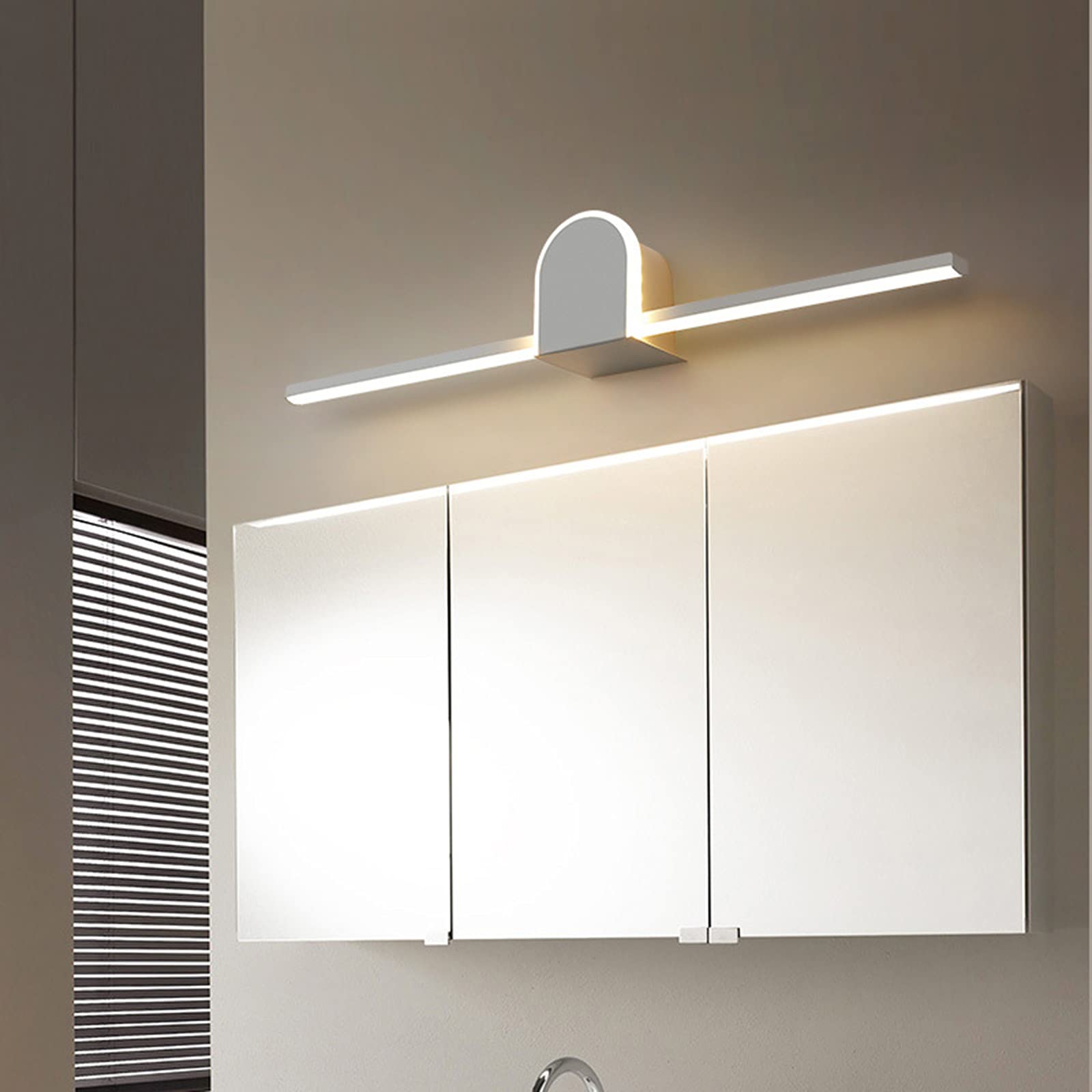 Luz de espejo Luces delanteras de espejo LED Tocador de maquillaje de Europa del Norte Lámpara de luz de tocador Lámpara de exhibición Lámpara de espejo blanca Lámpara de pared de decoración