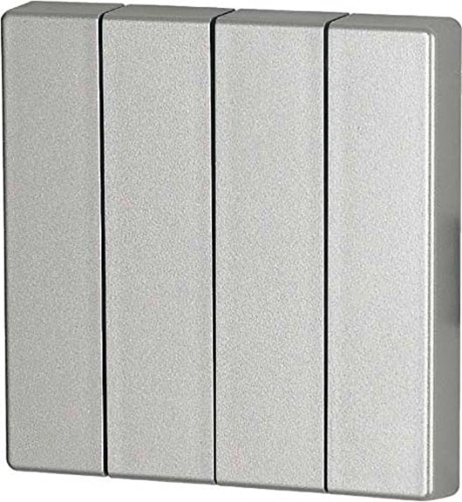 Eaton xComfort wireless rocker, 4-compartment, neutral, 55 x 55 mm, matt silver, CWIZ-04/03 (126052)