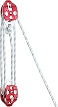 Pulley Block Twin Sheave Block and Tackle 2/5-1/2Inch 100Ft with Braid Rope 30-35KN 6600-7705LBS Capacity Easy Lifting Dou...