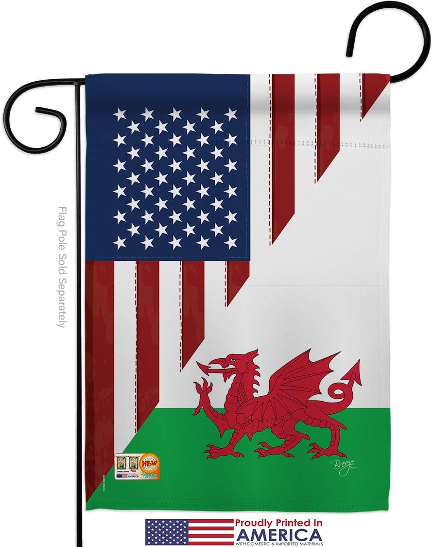 US Wales Friendship Garden House Flags Set Regional USA American Alliance World Country Particular Area Small Decorative Gift Yard Banner Made In 28 X 40