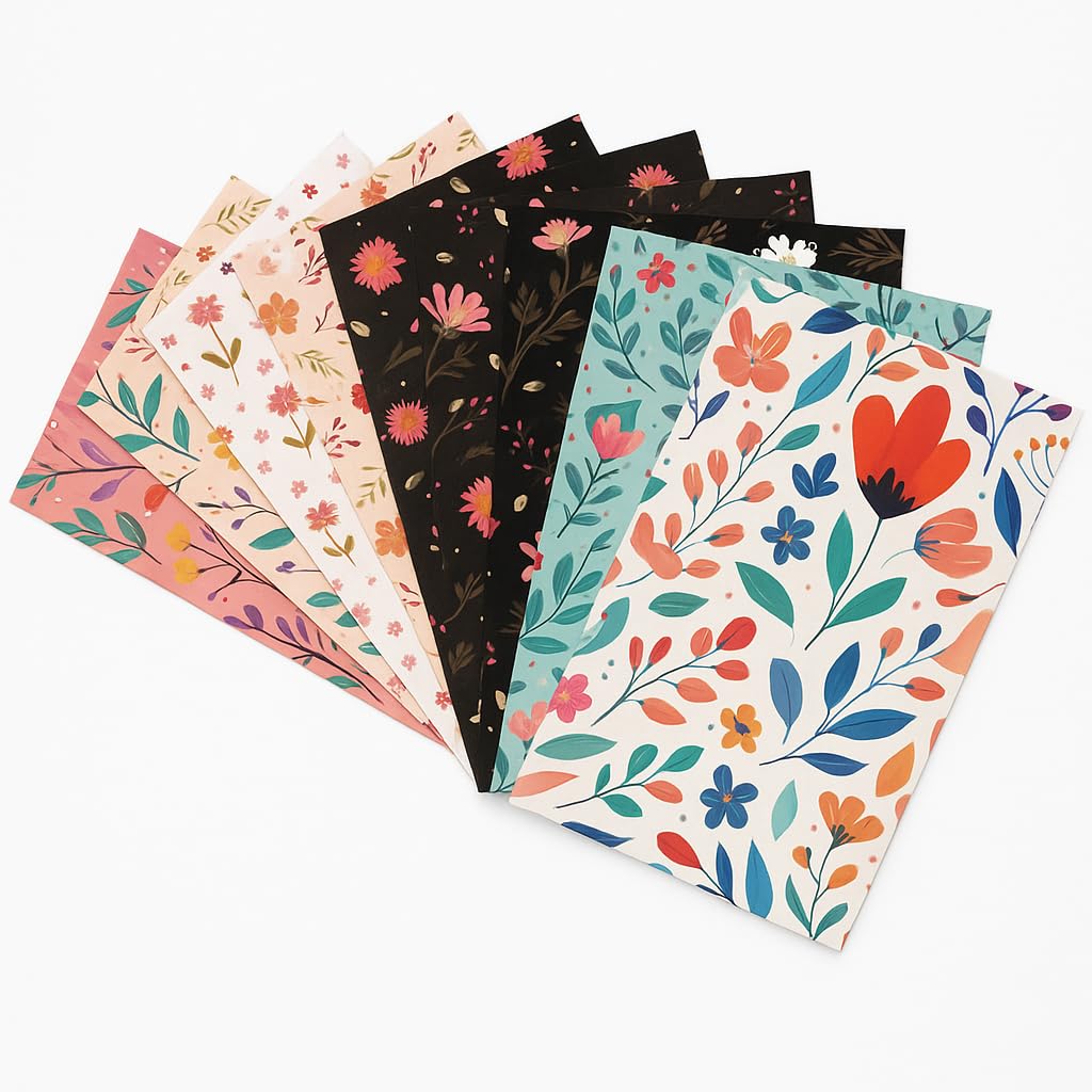 G2g-Floral Delight Scrapbook Paper Pack - Assorted Flower Designs - 6X6 INCHES- 20 Sheets (6x6)-image-18