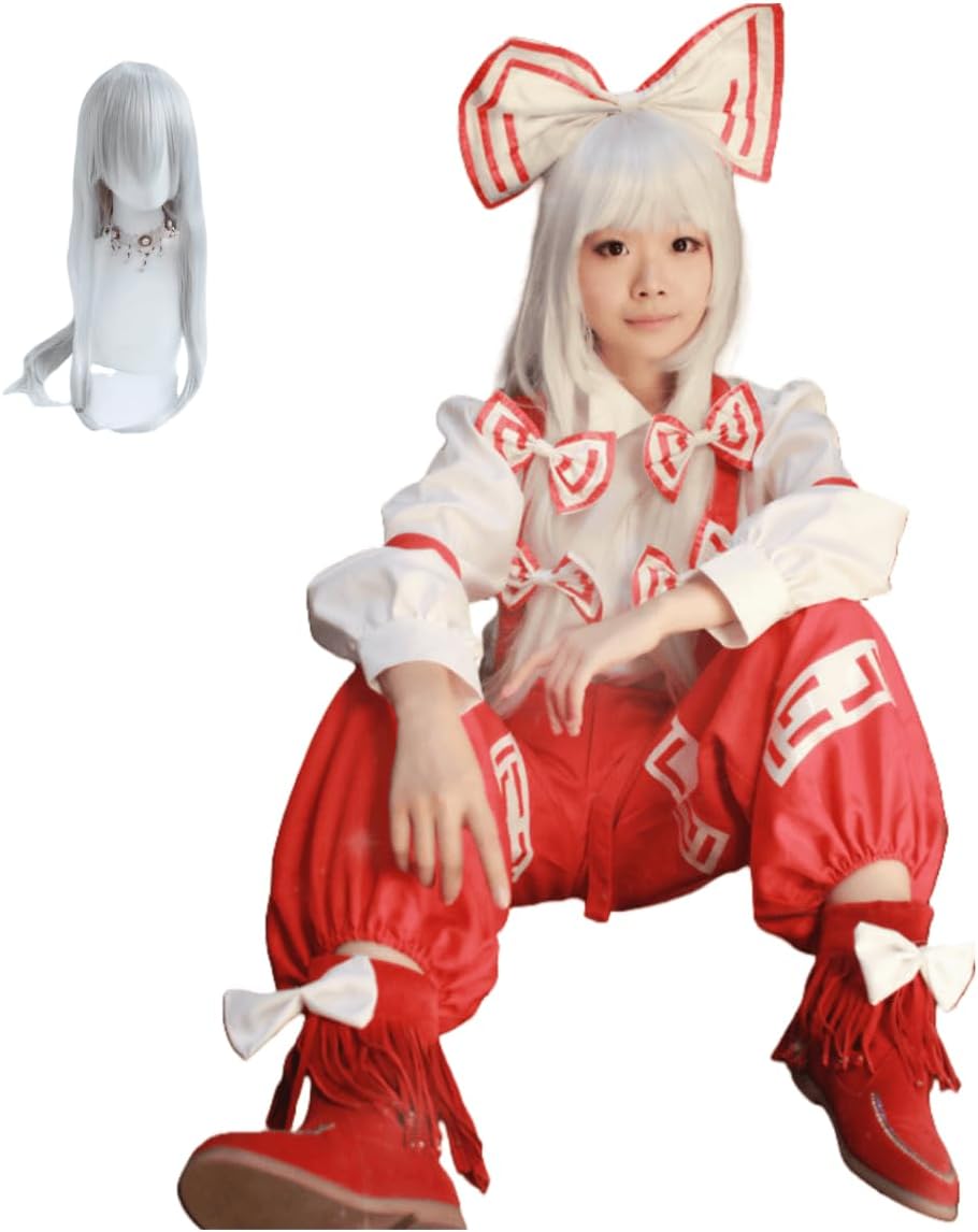 Amazon.co.jp: [QMIQMI] 藤原 妹紅 コスプレ衣装 【ウィッグ、靴