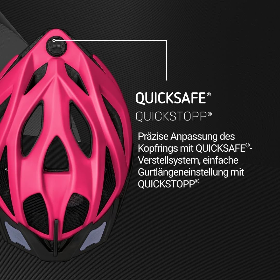KED Spiri II Trend uniwersalny kask rowerowy ze światłem LED i reflektorem, zoptymalizowana wentylacja, siatka chroniąca przed owadami i systemem K-FIT