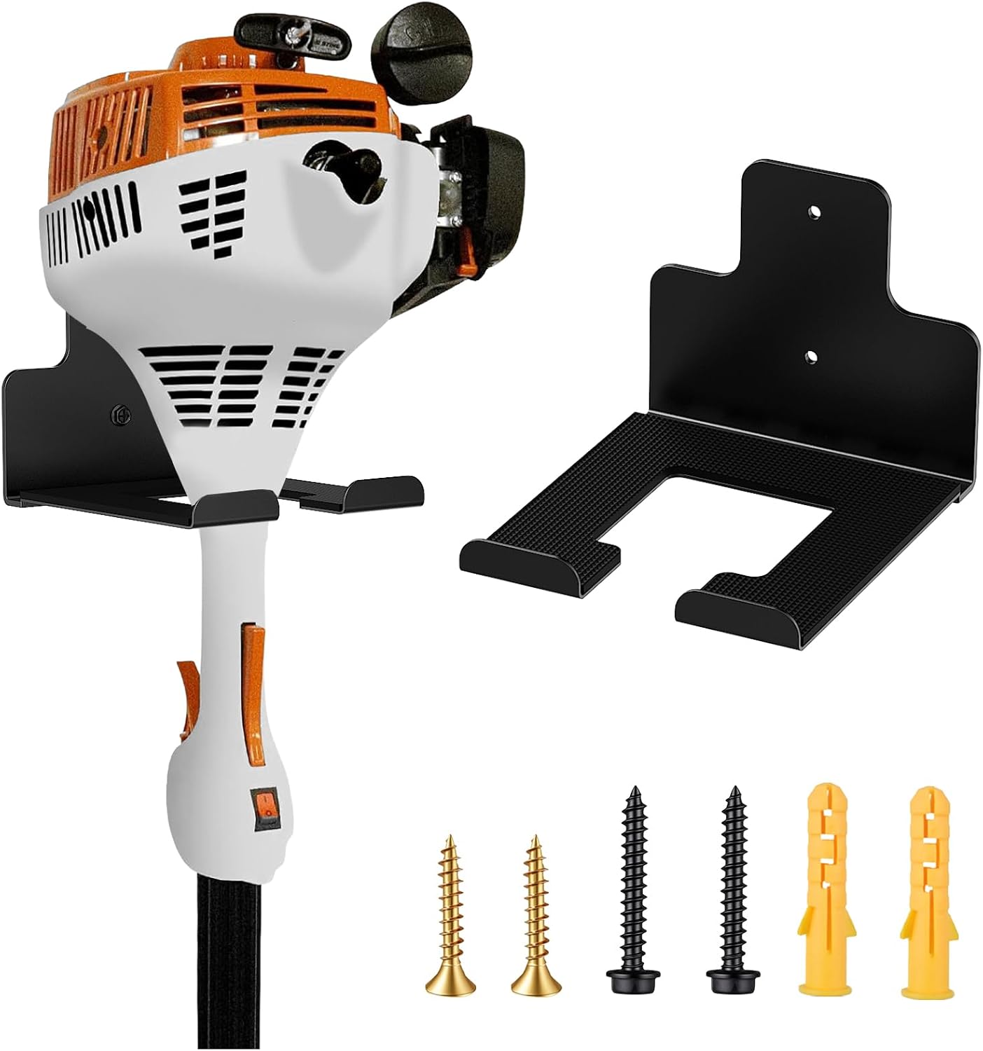Garage Organization Wall Mounted Storage Rack, Heavy Duty Tool Hanger for Grass Trimmer, Hedge Trimmer, Weed Wacker and Garden Power Tools, 1 Pack