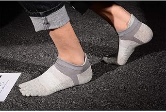 Fasot Men 6 Pairs Toe Socks and 4 Pairs Tabi Socks Set Cotton Wicking