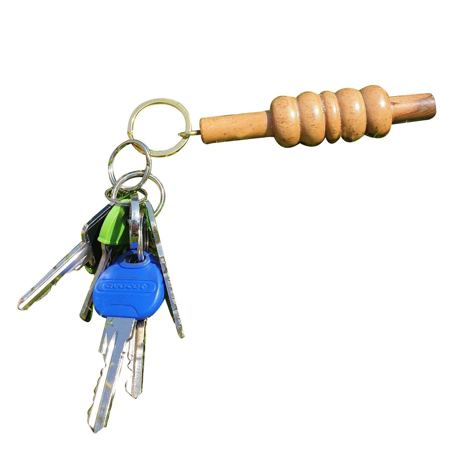 Cricket-Gifts Brown Genuine Cricket Bail Keyring | Hardwood Design | Brass Eyelet & Keyring | Ideal For Cricket Enthusiasts, Brass