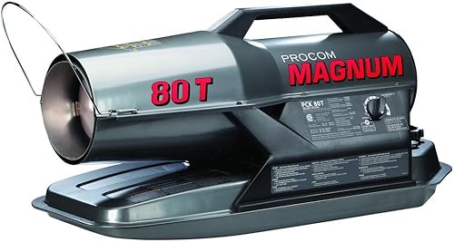 Calentador de aire ProCom Heating MAGNUM con queroseno, por propulsión, 80,000, funciona con varios combustibles