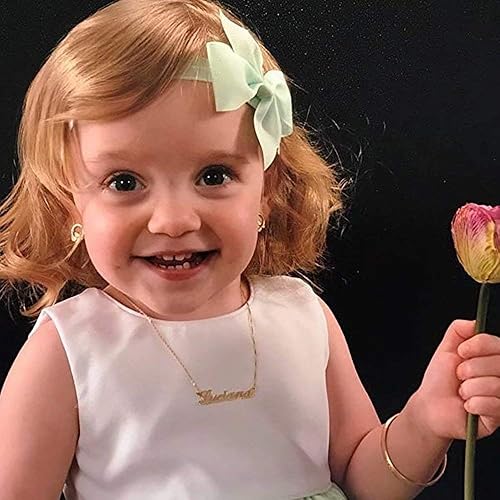 Vista 3 de Turandoss - Collar personalizado con nombre, chapado en oro de 14 quilates, collar con dije de nombre delicado, joyería personalizada, regalo