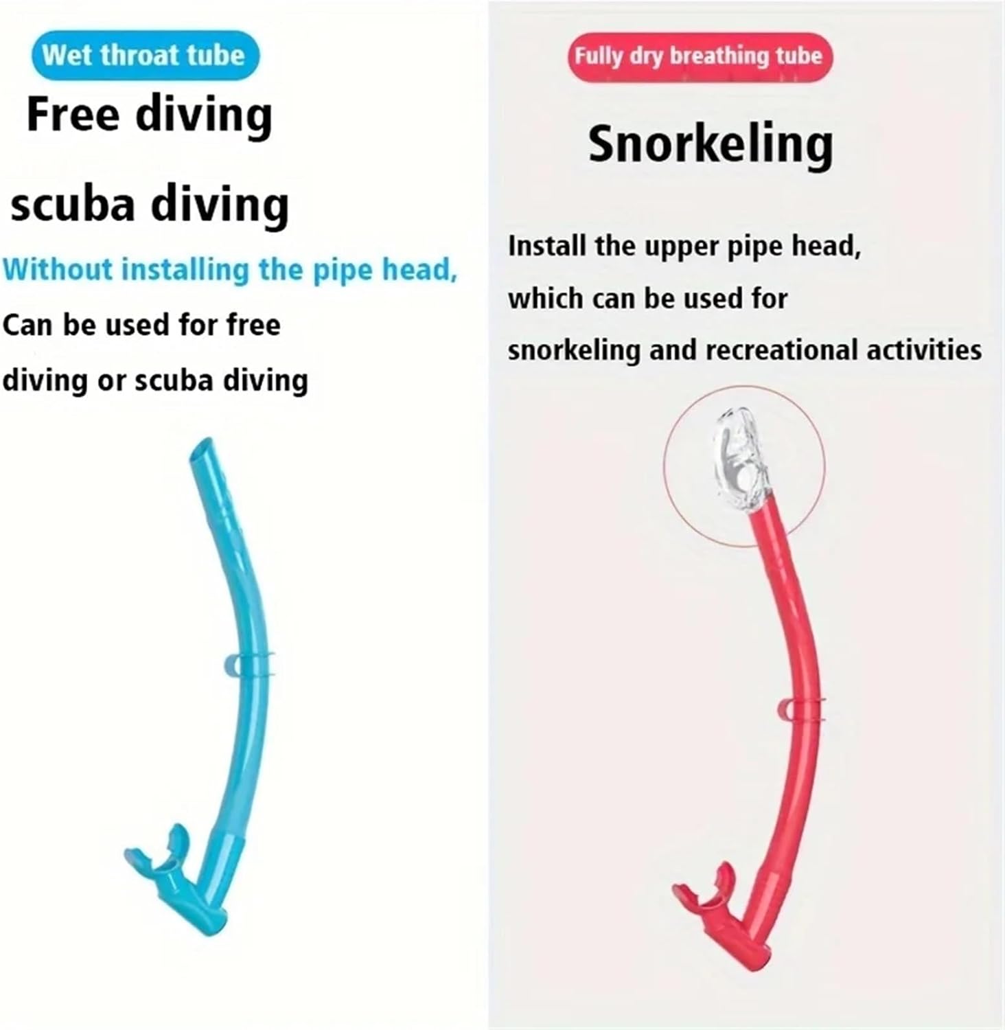 Diving Snorkel Diving Snorkel Adult Breath Tube Multifunctional Silicone Wet and Dry Swimming Dive Scuba Equipment