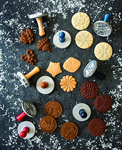 Nordic Ware Yuletide 01236 Yultide Cast Cookie Stamps, 3-Inch Rounds, Silver, Grey #TOP7