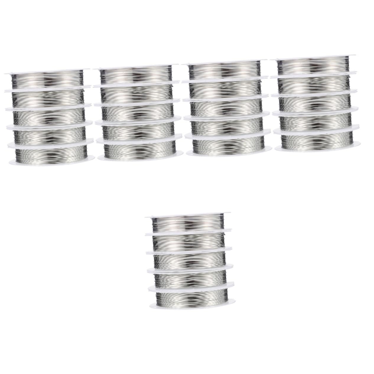 VILLCASE 25rotoli Filo Di Rame Per Fatti Mano Di Filo Decorativo Per Creazioni Artigianali Realizzazione Gioielli e Modellismo Flessibile e Durevole Per Progetti