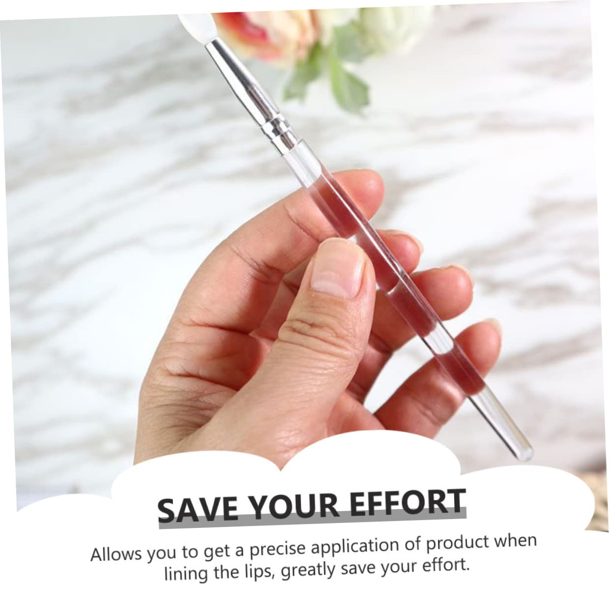 FOMIYES Silicone Lip Mask Brush 6 Pack Lip Applicators Travel Case Eye Shadows Applicators for Women Makeup Tools