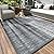 MontVoo Outdoor Rug Waterproof 6x9 ft Outdoor Carpet Patio Rug Mat Reversible RV Camping Rug Plastic Straw Outside Rug for Balcony Porch Deck Picnic Beach-Boho Outdoor Area Rug fot Patio Decor Grey