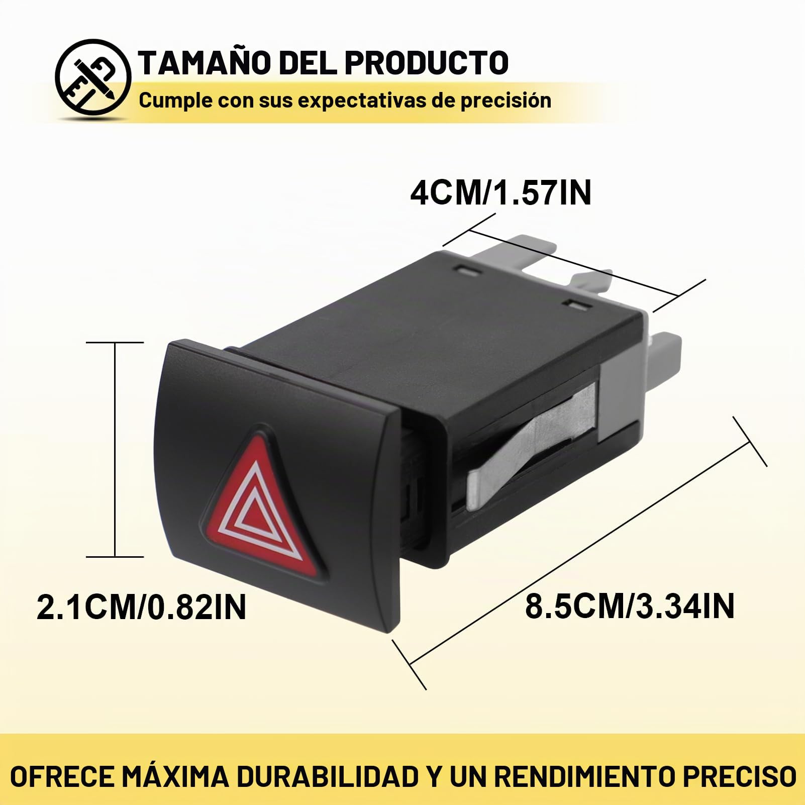 Interruptor de luz de advertencia de peligro para León 2000-2006 1M0941509B Compatible con Toledo 1999-2004 1M0941509A