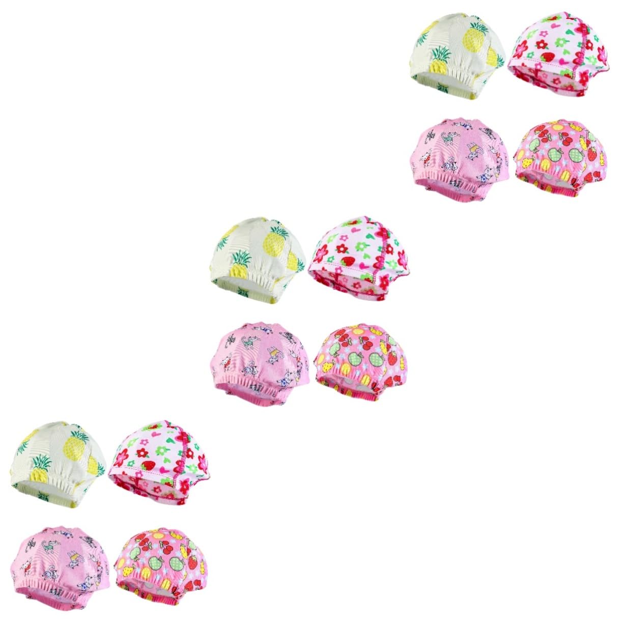 BESPORTBLE 8 Pezzi Cappelli Bagno Berretti Berretti Baby Shower Bambini Orecchie Stampate Stampa Protezione Orecchie Protezione Cartoni Animati Cappello Nuoto Nuotare Bambini In