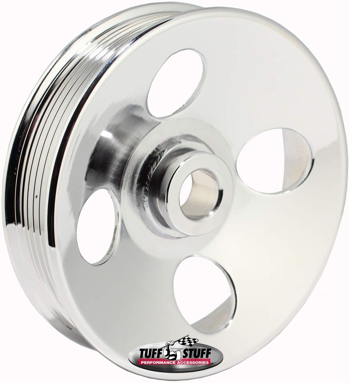 Tuff Stuff Type II Power Steering Pulley 6 Groove Chrome