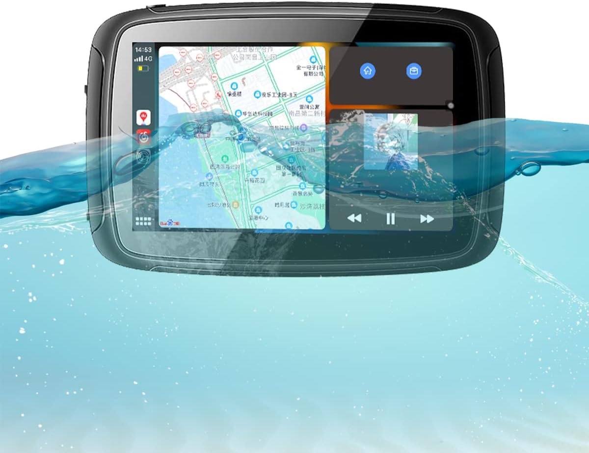 GPS for Motorcycles, 5 Inch Portable Touch Screen, GPS