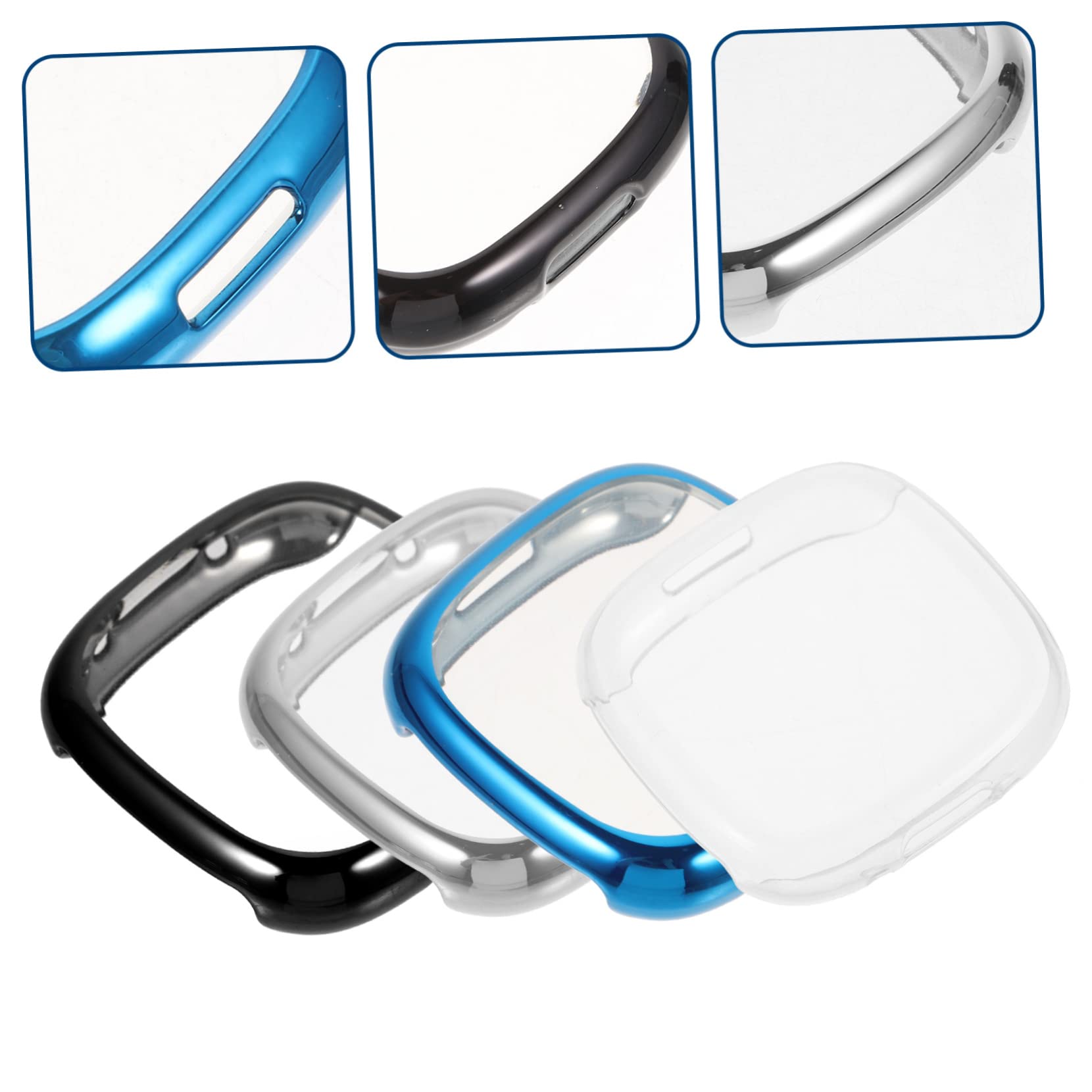 DOITOOL 5 Set 2 Custodie Protettive Per Orologi Antigraffio Riutilizzabili Staccabili Pellicola Protettiva Per Lo Schermo 4 Pezzi * 5