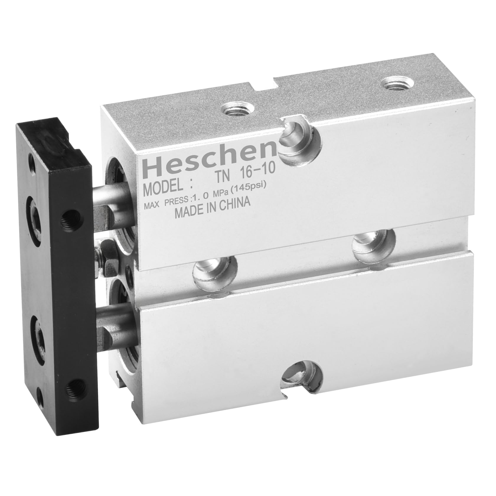 Heschen Cilindro neumático TN16-10 TDA16-10 doble efecto aluminio 16 mm 10 mm imán