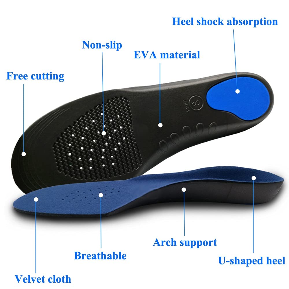 Solette Ortopediche 3D Premium Supporto for Arco Plantare Solette Ortopediche in Tessuto Peluche Confortevole (Size : L EU 44-46)