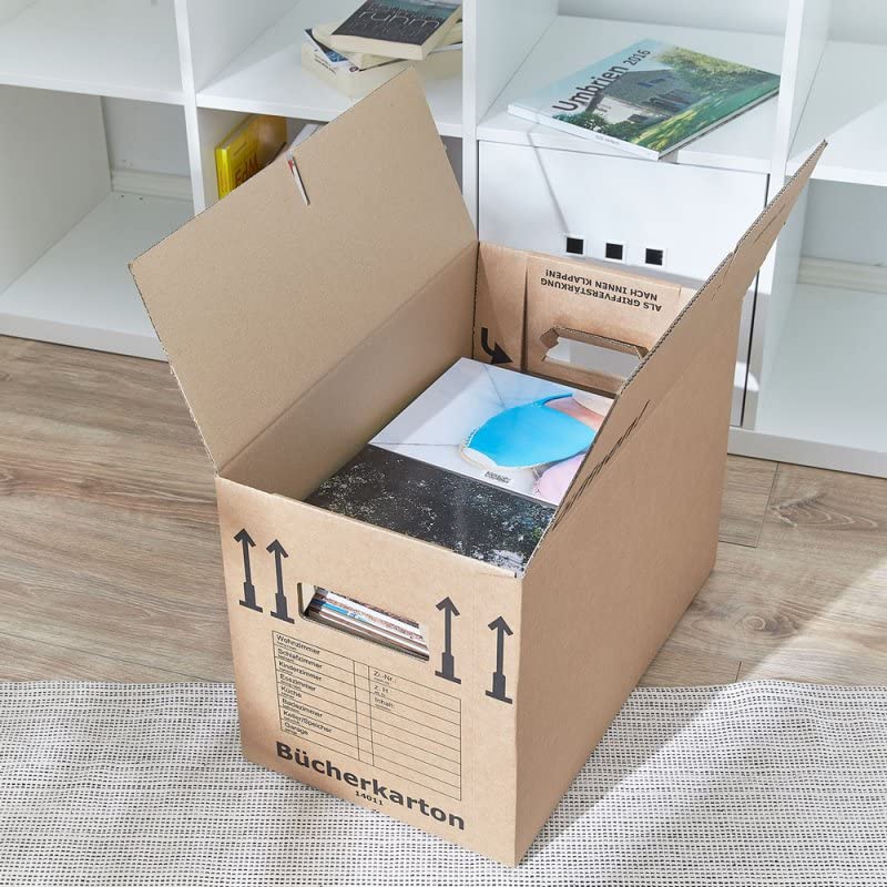BB-Verpackungen 40 x Carton à livres Pro 500 x 300 x 350 mm (stable, cannelure double, fond double, cartons à dossiers en papier recyclé) - Sets entre 5 et 250 unités