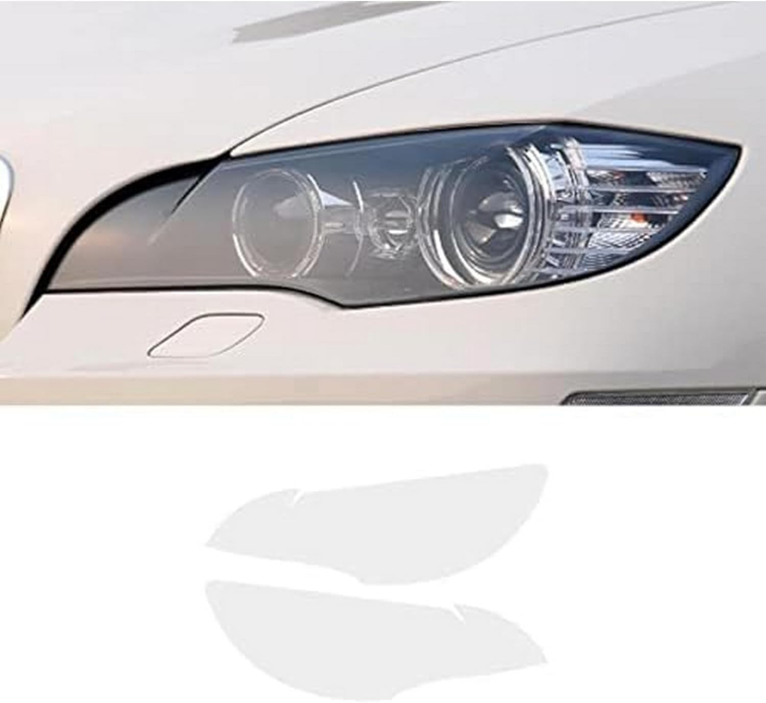 SamLng Car Front Light Film for BMW X6 E71 2008-2014 Car Headlight Protective Film Front Light Transparent Blackened TPU Sticker Car Accessories Car Headlight Protective Film