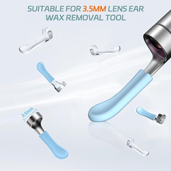 Bebird Replacement Tips Ear-10 PCS Ear Wax Removal Tips for Wet/Dry Earwax Cleaning- Original BEBIRD Ear Cleaner Tips Ear Wax Removal Tool Set for R1 /W3/R3/M9/T15/X3/D3Pro/X1+Plus (Dia. 3.5mm)