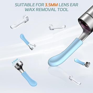 Bebird Replacement Tips Ear-10 PCS Ear Wax Removal Tips for Wet/Dry Earwax Cleaning- Original BEBIRD Ear Cleaner Tips Ear Wax Removal Tool Set for R1 /W3/R3/M9/T15/X3/D3Pro/X1+Plus (Dia. 3.5mm)